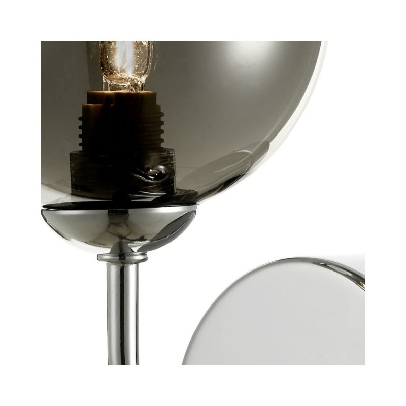 Dar-FEY0750-01 - Feya - Smoky Glass & Chrome Wall Lamp