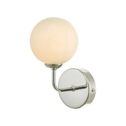 Feya - Chrome Wall Lamp with White Glass Feya - Chrome Wall Lamp with White Glass