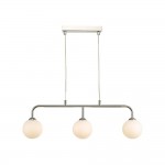 Feya - Chrome 3 Light over Island Fitting with White Glass Feya - Chrome 3 Light over Island Fitting with White Glass