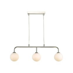 Feya - Chrome 3 Light over Island Fitting with White Glass Feya - Chrome 3 Light over Island Fitting with White Glass