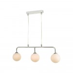 Feya - Chrome 3 Light over Island Fitting with White Glass Feya - Chrome 3 Light over Island Fitting with White Glass