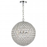 Fiesta - Chrome & Crystal 5 Light Pendant