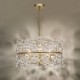 Dar-FON0335 - Fonda - Satin Gold 3 Light Pendant with Glass Flowers