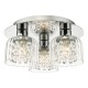 Dar-FOR5350 - Forseti - Chrome 3 Light Semi Flush with Ribbed Glass & Crystal IP44