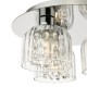 Dar-FOR5350 - Forseti - Chrome 3 Light Semi Flush with Ribbed Glass & Crystal IP44