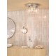 Dar-FOR5350 - Forseti - Chrome 3 Light Semi Flush with Ribbed Glass & Crystal IP44