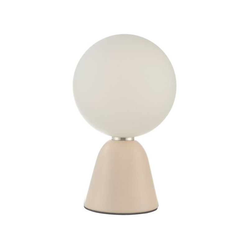 Table & Floor Lamp - Francesca - White Globe & Pink Table Lamp Wisebuys-FRA403 - Francesca - White Globe & Pink Table Lamp