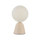 Table & Floor Lamp - Francesca - White Globe & Pink Table Lamp Wisebuys-FRA403 - Francesca - White Globe & Pink Table Lamp