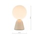 Table & Floor Lamp - Francesca - White Globe & Pink Table Lamp Wisebuys-FRA403 - Francesca - White Globe & Pink Table Lamp