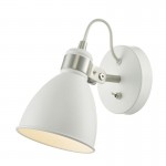 Frederick - White & Brushed Nickel Single Spotlight  Frederick - White & Brushed Nickel Single Spotlight