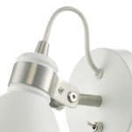Frederick - White & Brushed Nickel Single Spotlight  Frederick - White & Brushed Nickel Single Spotlight
