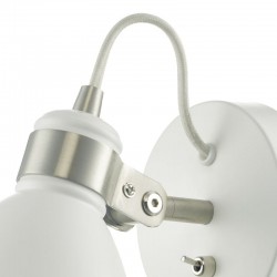 Frederick - White & Brushed Nickel Single Spotlight  Frederick - White & Brushed Nickel Single Spotlight