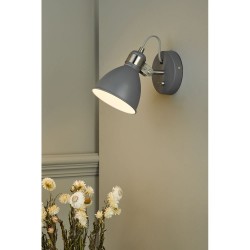 Frederick - Satin Chrome & Grey Spotlight Frederick - Satin Chrome & Grey Spotlight