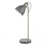 Frederick - Satin Chrome & Grey Desk Lamp Frederick - Satin Chrome & Grey Desk Lamp