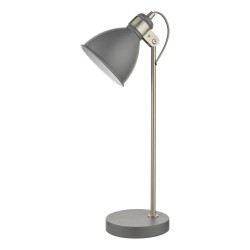 Frederick - Satin Chrome & Grey Desk Lamp Frederick - Satin Chrome & Grey Desk Lamp
