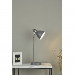 Frederick - Satin Chrome & Grey Desk Lamp Frederick - Satin Chrome & Grey Desk Lamp