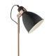 Dar-FRE4922 - Frederick - Black & Polished Copper Floor Lamp