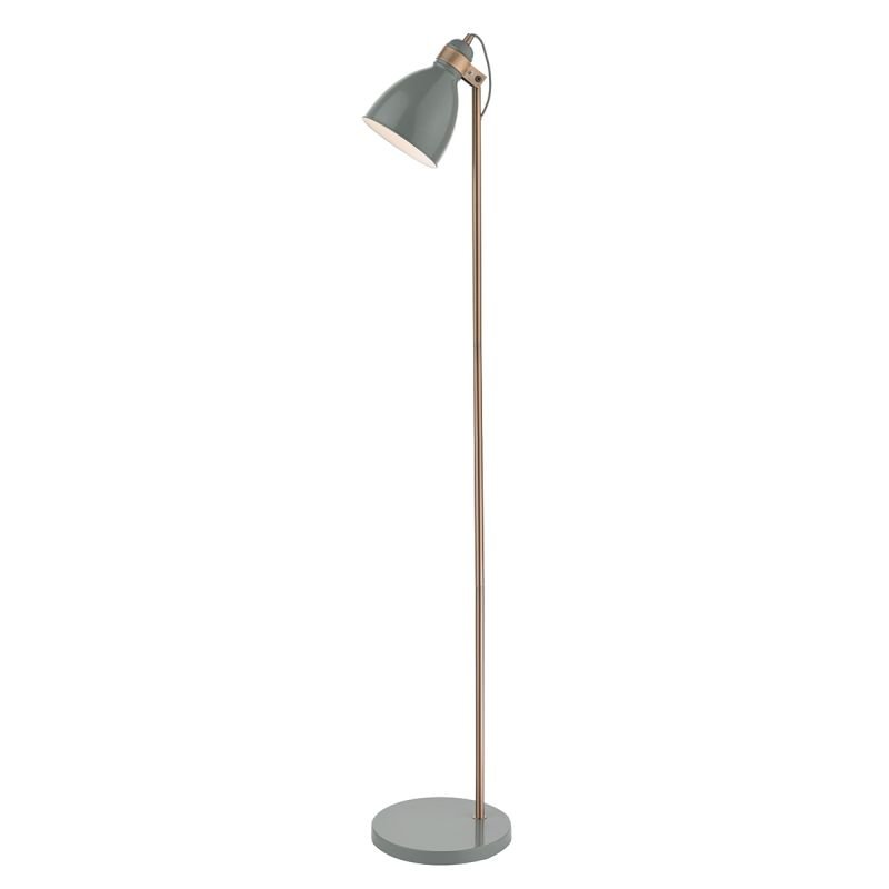 Dar-FRE4939 - Frederick - Grey & Copper Floor Lamp