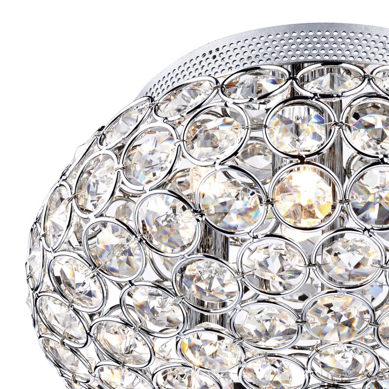 Dar-FRO5350 - Frost - Chrome & Crystal 3 Light Ceiling Lamp
