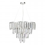 Fuentes - Chrome 5 Light Chandelier with Clear & Smoked Crystal Fuentes - Chrome 5 Light Chandelier with Clear & Smoked Crystal