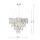 Dar-FUE0550 - Fuentes - Chrome 5 Light Chandelier with Clear & Smoked Crystal