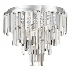 Fuentes - Chrome 5 Light Flush with Clear & Smoked Crystal Fuentes - Chrome 5 Light Flush with Clear & Smoked Crystal