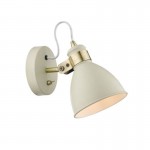 Frederick - Antique Brass & Cream Wall Lamp Frederick - Antique Brass & Cream Wall Lamp