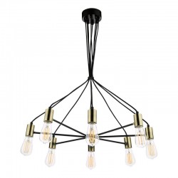 Gabriel - Antique Brass & Matt Black 8 Light Centre Fitting Gabriel - Antique Brass & Matt Black 8 Light Centre Fitting