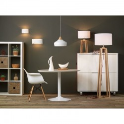 Gaucho - White Pendant with Wooden Detail Gaucho - White Pendant with Wooden Detail