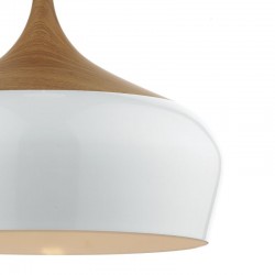Gaucho - White Pendant with Wooden Detail  Gaucho - White Pendant with Wooden Detail