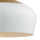 Dar-GAU8602 - Gaucho - Big Gloss White Metal Shade with Wood Pendant