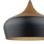 Gaucho - Black Pendant with Wooden & Gold Detail Gaucho - Black Pendant with Wooden & Gold Detail