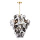 Dar-GEN0842 - Genoa - Natural Brass 8 Light Centre Fitting with Smoked Glass