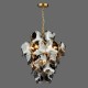 Dar-GEN0842 - Genoa - Natural Brass 8 Light Centre Fitting with Smoked Glass