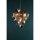 Dar-GEN0842 - Genoa - Natural Brass 8 Light Centre Fitting with Smoked Glass