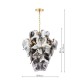 Dar-GEN0842 - Genoa - Natural Brass 8 Light Centre Fitting with Smoked Glass