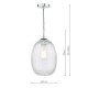 Ceiling Lights - Gerard - Clear Ribbed Glass & Chrome Single Pendant Dar-GER0150 - Gerard - Clear Ribbed Glass & Chrome Single Pendant