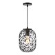 Dar-GET0122 - Gethin - Black Pendant with Black Confetti Glass