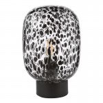 Gethin - Black Table Lamp with Black Confetti Glass Gethin - Black Table Lamp with Black Confetti Glass