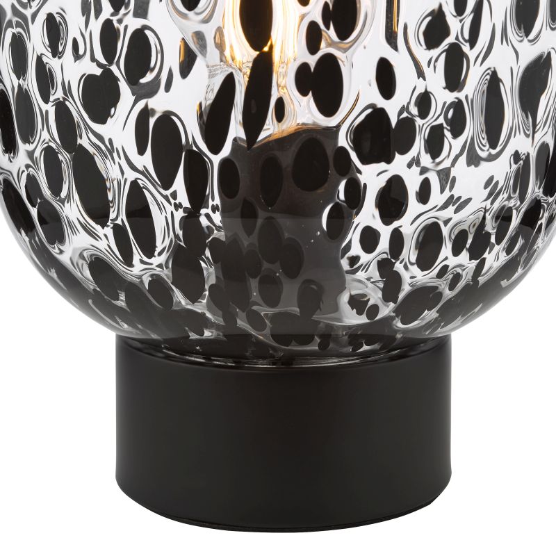 Dar-GET4122 - Gethin - Black Table Lamp with Black Confetti Glass