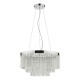 Dar-GIO0508 - Giovana - Chrome 5 Light Chandelier with Clear Glass Rods