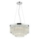 Dar-GIO0508 - Giovana - Clear Glass Rods & Chrome 5 Light Chandelier