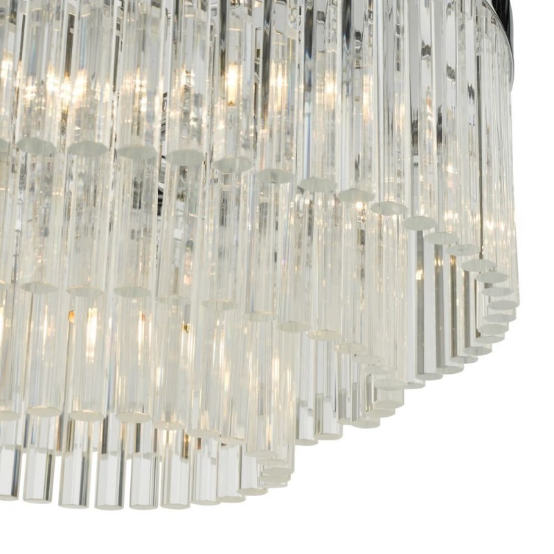 Dar-GIO0508 - Giovana - Chrome 5 Light Chandelier with Clear Glass Rods