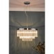 Dar-GIO0508 - Giovana - Clear Glass Rods & Chrome 5 Light Chandelier