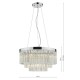 Dar-GIO0508 - Giovana - Clear Glass Rods & Chrome 5 Light Chandelier