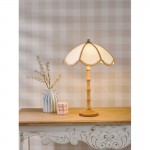 Giuliana - Wooden Table Lamp with Woven Rattan