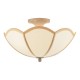 Dar_Vol3-GIU5329 - Giuliana - Satin Taupe Semi Flush with Woven Rattan