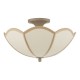 Dar_Vol3-GIU5329 - Giuliana - Satin Taupe Semi Flush with Woven Rattan