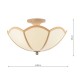 Dar_Vol3-GIU5329 - Giuliana - Satin Taupe Semi Flush with Woven Rattan
