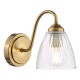 Dar-GLY0763 - Glynis - Antique Bronze Wall Lamp with Ribbed Glass